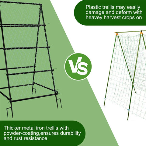 XL Heavy Duty Garden Trellis for Climbing Plants with Netting