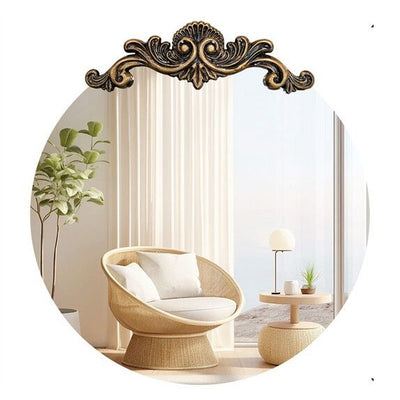 Baroque Antique Round Mirror 70x74.5 cm