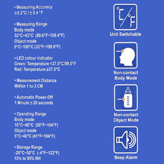 Aerpro Non Contact Infra Red Forehead & Body Thermometer Australian ARTG Registered