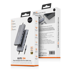 mbeat Elite X14 Triple 4K Display Multi-Port USB-C Hub