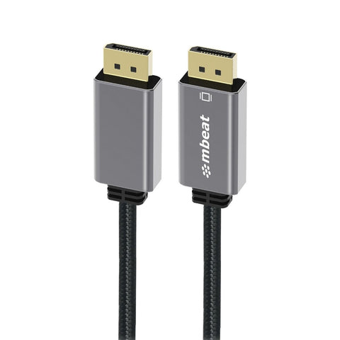 mbeat Tough Link 1.8m Display Port Cable v1.4 - Space Grey