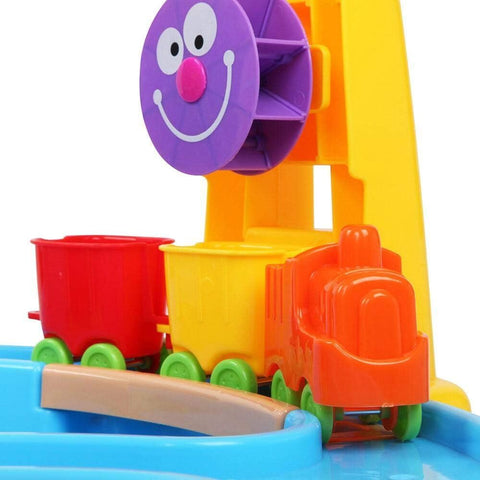Outdoor Sand and Water Table Toy with Umbrella (28 Pcs Accessories)