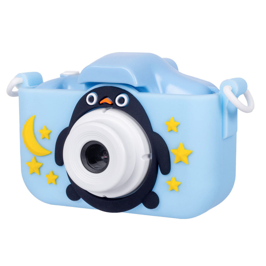 Kids Digital Dual Lens Camera, 4x Zoom and HD Video Recording (Blue)