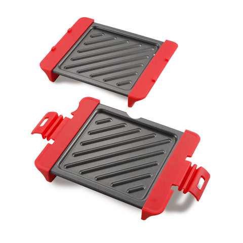 Compact Microwave Sandwich Maker Non-Stick Grill Plates for Quick Meals at Home, Work, or Travel