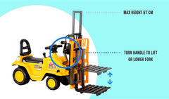 Kids Manual Forklift Ride-On with Working Mast Lift and Pallet