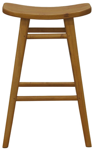 Aria Oval Solid Timber Counter Stool (Caramel)