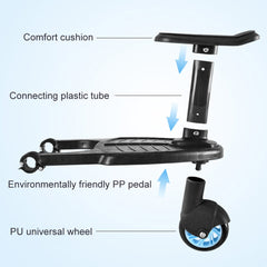 Stroller Step Board Toddler Buggys Wheel Standing Board Skateboard For Pram Kids Blue