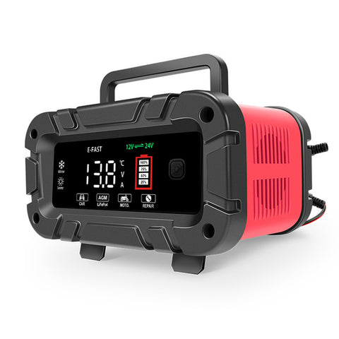 12V 20A/24V 10A Smart Car Battery Charger for Lead Acid LiFePo4 AGM Moto Battery