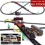 Electric Large Classic Train Set Rail Track Carriages Kids Vehicle Toy Gift