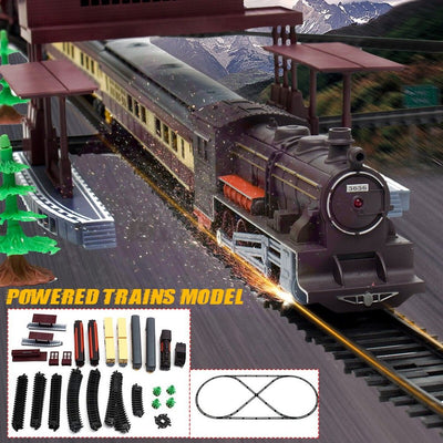 Electric Large Classic Train Set Rail Track Carriages Kids Vehicle Toy Gift