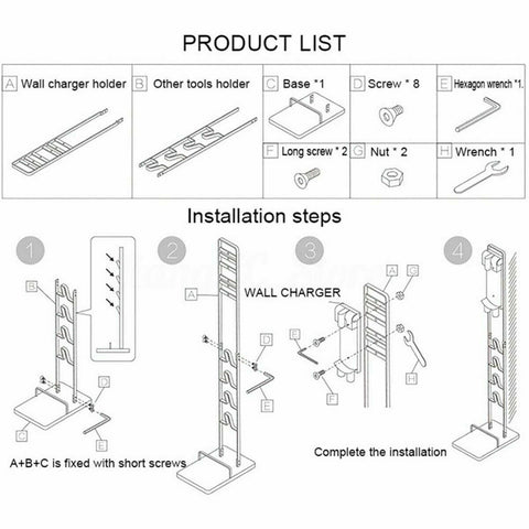Freestanding Cordless Vacuum Cleaner Stand Rack Holder For Dyson V6 7 V8 V10 V11