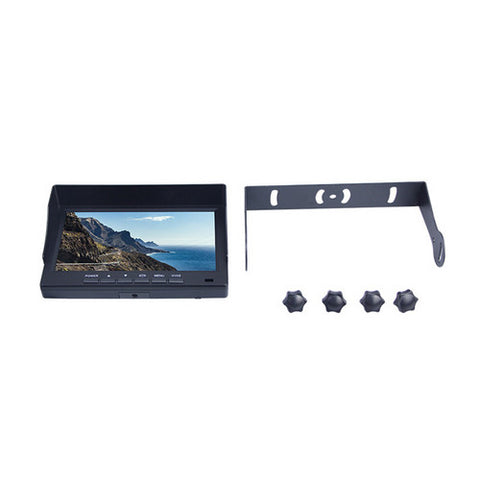 4-Channel Split 7" Screen Monitor w/4 Reversing Camera Kit for Truck Trailer Bus