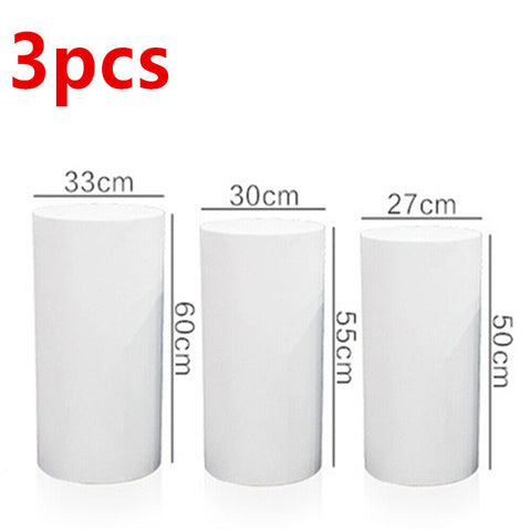 3PCS Display Stand Round Cylinder Pedestal w/ Balloon Set + LED Strip Wedding AU