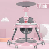 PINK Upgrade Adjustable Baby Walker Stroller Play Activity Music Kids Ride On Toy Car