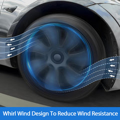 Tesla Y hub cap 4 gray and fit Model 3/Y central control rear storage box