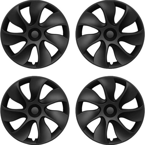Tesla Y hub cap 4 black and fit Model 3/Y central control front storage box push-pull