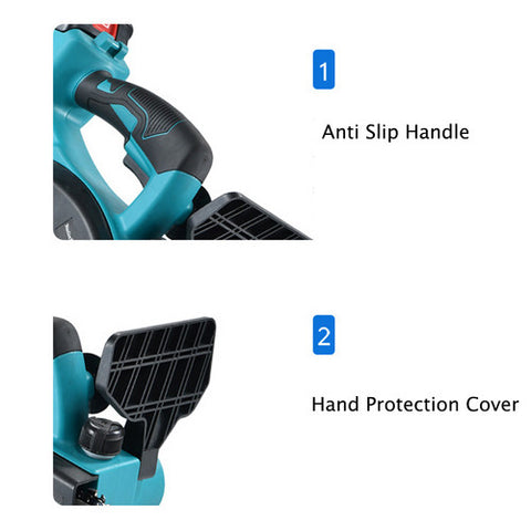 12"inch Cordless Electric Chainsaw + 2 Battery 2 Chain Brushless Wood Cutter Saw