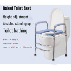 Upgrade Raised Toilet Seat 19.3"-25.2" 150kg Universal Toilet Riser for Elderly