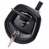 Black Power Operated Central Locking Handle Whale Tail Lock Recessed Folding 12V