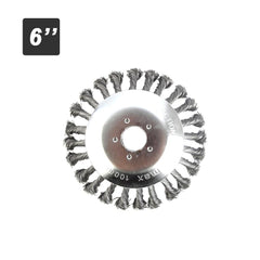 6" Weed Brush Steel Wire LawnMower Grass Cutter Head Garden Trimmer Wheel AU