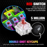67 Keys Layout Design Mechanical Gaming Keyboard PC PS4 RGB Backlight Wired USB Black