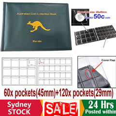 180 Coin Holder Collection Storage Collecting Money Penny Pockets Album Book AU
