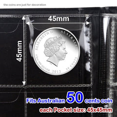 180 Coin Holder Collection Storage Collecting Money Penny Pockets Album Book AU