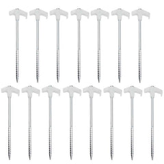 15PCS/set Tent Pegs Heavy Duty Screw Steel In Ground Camping Stakes Outdoor Nail