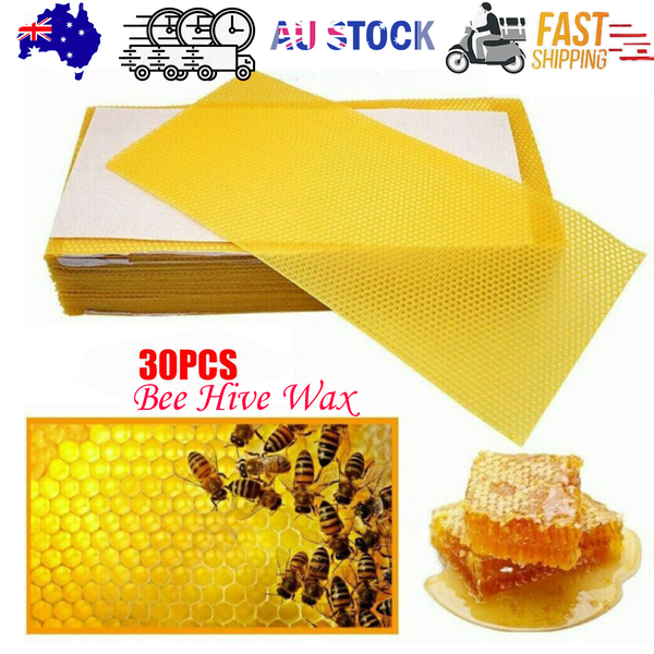 30Pcs Bee Hive Wax Honeycomb Bee Hives Beekeeping Equipment Frames Foundation