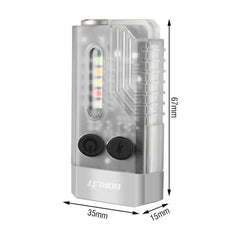 V10 LED Keychain EDC Flashlight USB Rechargeable Magnetic Torch Work Lamp