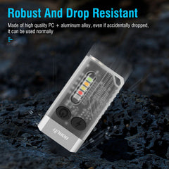 V10 LED Keychain EDC Flashlight USB Rechargeable Magnetic Torch Work Lamp