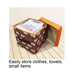 Folding Ottoman Storage Stool Cube Footstool Stool Blanket Box With Cover AU