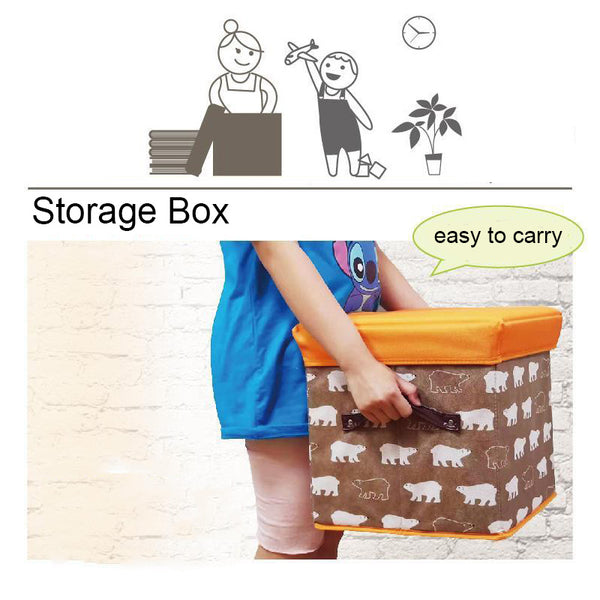 Folding Ottoman Storage Stool Cube Footstool Stool Blanket Box With Cover AU