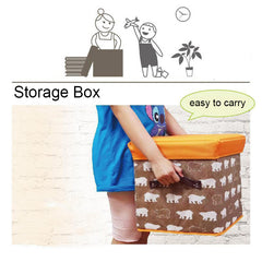 Folding Ottoman Storage Stool Cube Footstool Stool Blanket Box With Cover AU