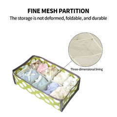 2Pcs 10 Grids Underwear Sock Panties Drawer Storage Bag Organizer Wardrobe Box