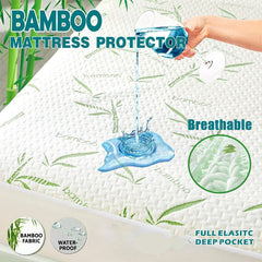 Waterproof Bamboo Fully Fitted Mattress Protector King Single