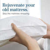 Bamboo Pillowtop Mattress Topper Luxury Bedding Mat Pad Protector Cover Single 90 x 190 cm