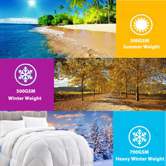 Goose Feather Down Quilt 500 GSM Duvet Doonas King:240x210cm