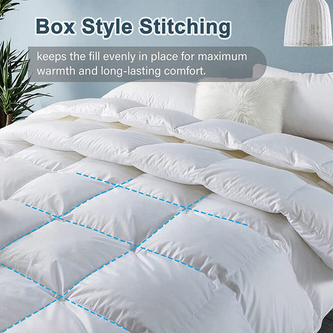Goose Feather Down Quilt 500 GSM Duvet Doonas Queen:210x210cm