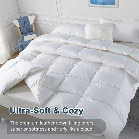 Goose Feather Down Quilt 500 GSM Duvet Doonas Queen:210x210cm