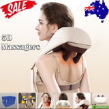 5D Massagers for Neck and Shoulder with Heat Goletsure Pain Relief Deep Kneading Brown
