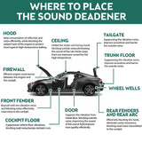10mm Sound Deadener Insulation Heat Proof Noise Proofing Foam Car Auto Shield AU