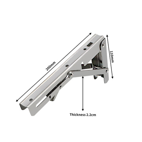 8"Stainless Steel Folding Table Bracket Shelf Bench 200kg Load Heavy Duty