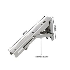 14"Stainless Steel Folding Table Bracket Shelf Bench 200kg Load Heavy Duty