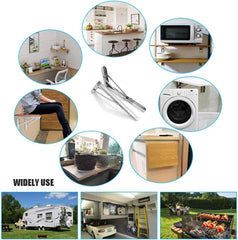 14"Stainless Steel Folding Table Bracket Shelf Bench 200kg Load Heavy Duty