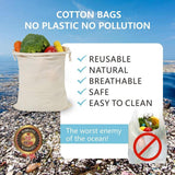 50Pcs 15X20cm Drawstring Storage Bags Calico Bags Linen Tote Gift Bag Bulk
