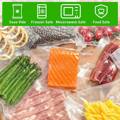 100X Vacuum Sealer Bags Precut Food Storage Saver Heat Seal Cryovac BPA-Free 20x30cm