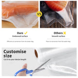 5 Roll VACUUM FOOD SEALER BAGS SAVER SEAL ROLLS STORAGE COMMERCIAL HEAT GRADE 25CMX6M