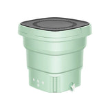 Mini Washing Machine Bucket Folding Portable Laundry Machine Clothes Washing green