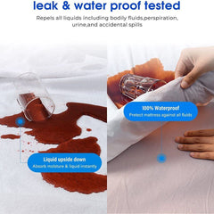 Fully Fitted Waterproof Cotton / Non Woven Mattress Protector Cover Double